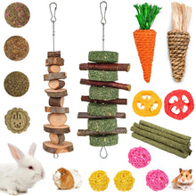 Natural Bunny Chew Toys with Apple Wood & Timothy Grass