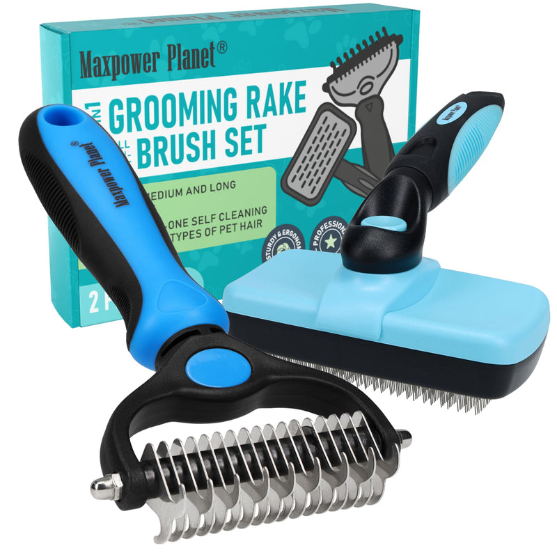 Double-Sided Dematting & Shedding Rake for Dogs & Cats