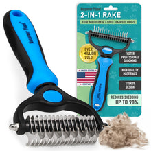 Double-Sided Dematting & Shedding Rake for Dogs & Cats