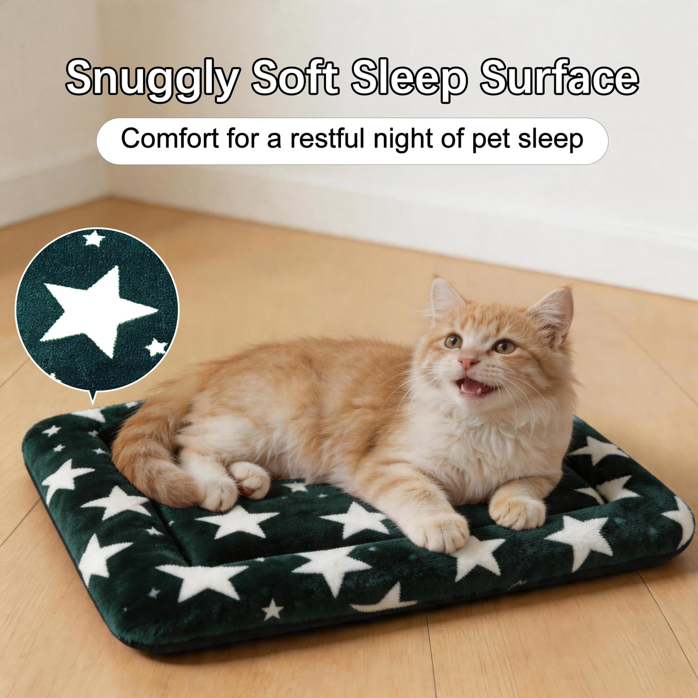 Washable Reversible Dog Crate Bed with Non-Slip Pad