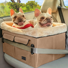 Medium Dog Car Booster Seat with Dual Safety Leashes
