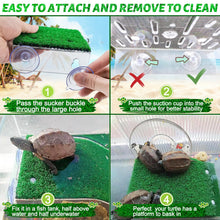 Turtle Basking Platform with Grass Aquarium Ramp