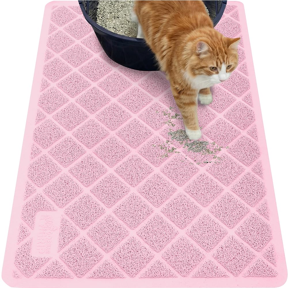Cushioned Cat Litter Trapping Mat with Deep Grooves