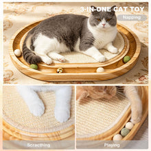 Natural Sisal Cat Scratcher Toy with Ball Track