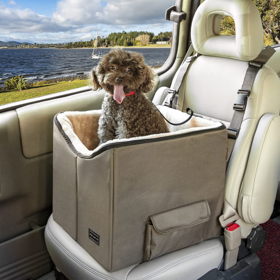 Medium Dog Car Booster Seat with Dual Safety Leashes
