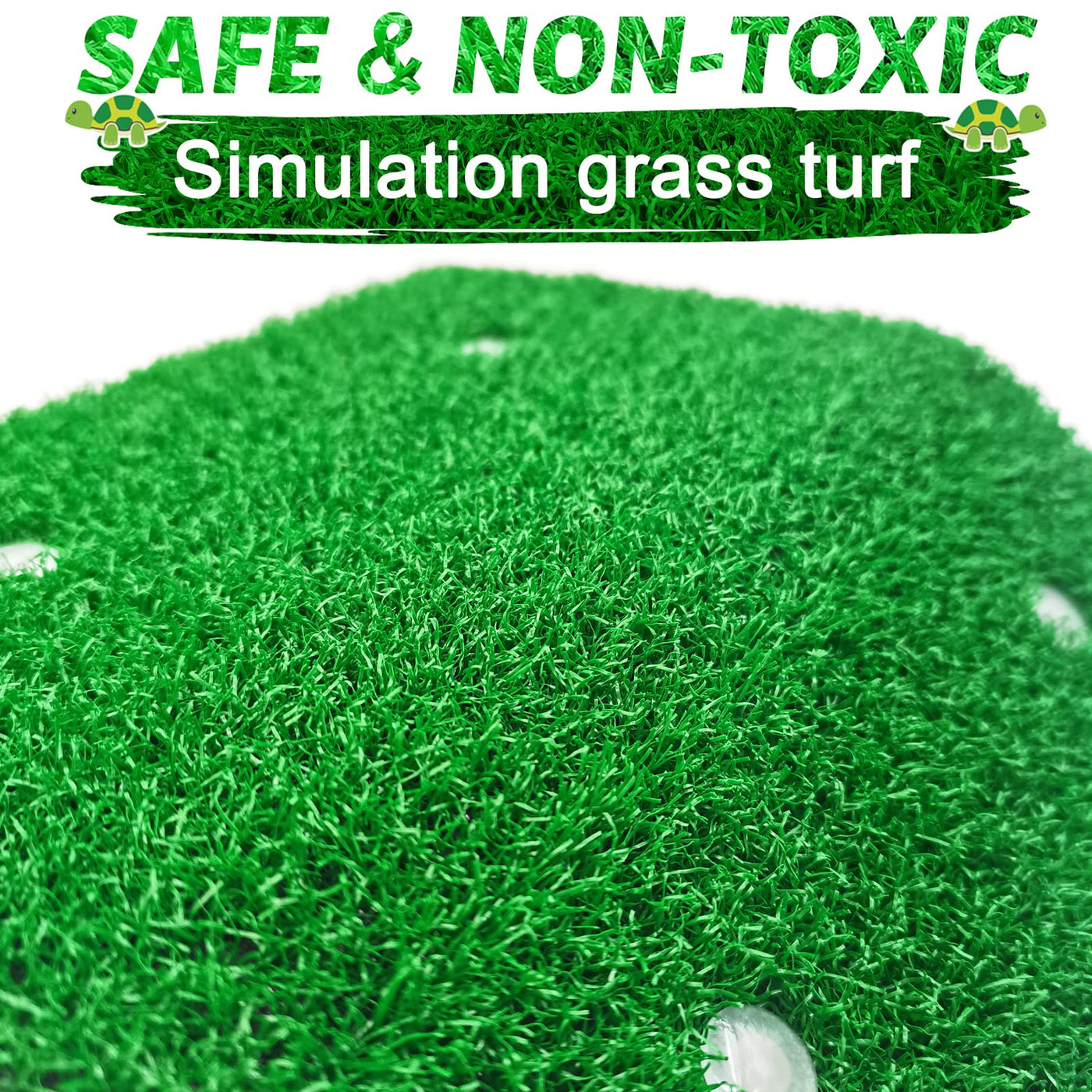 Turtle Basking Platform with Grass Aquarium Ramp