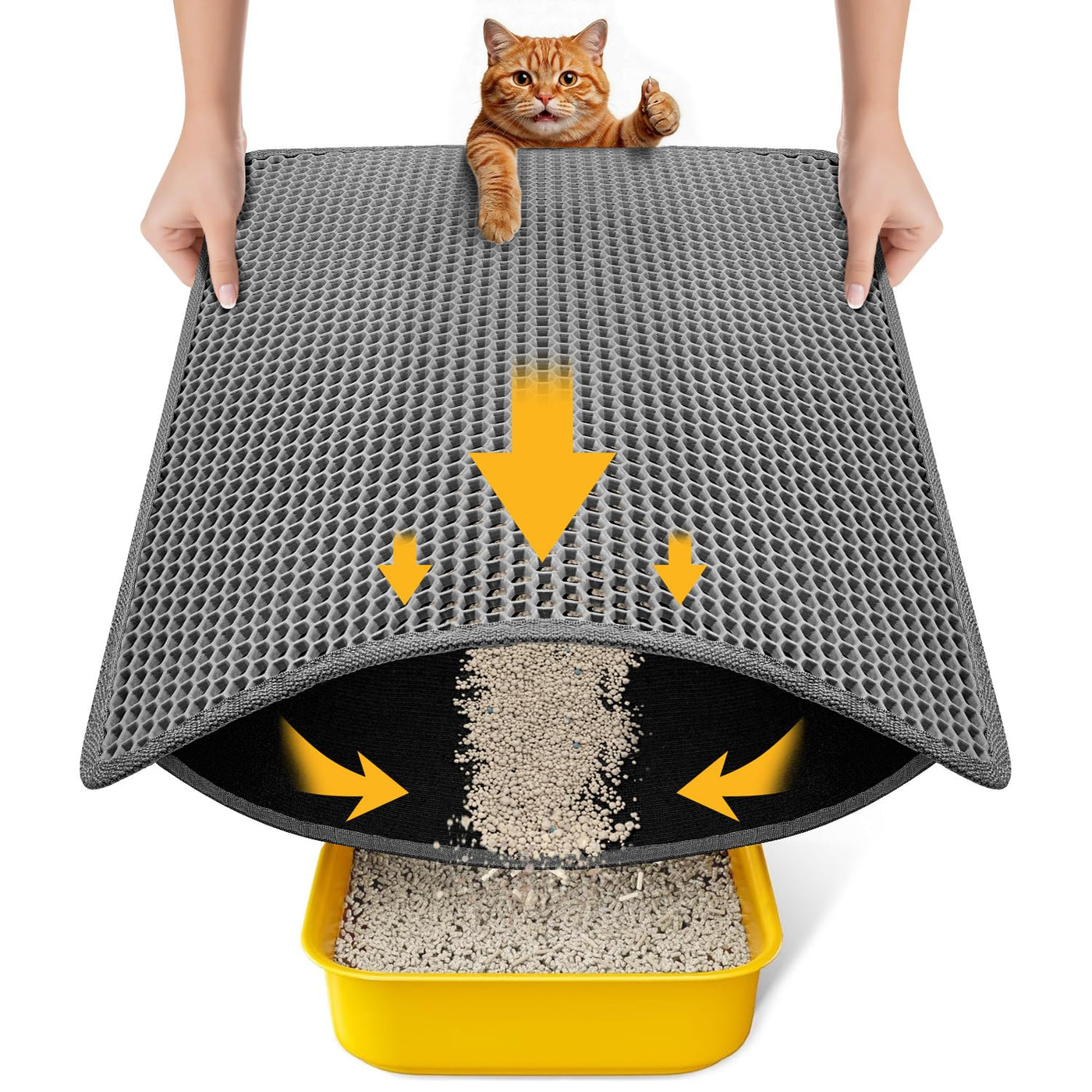Kitty Litter Trapping Mat for Cat Litter Boxes