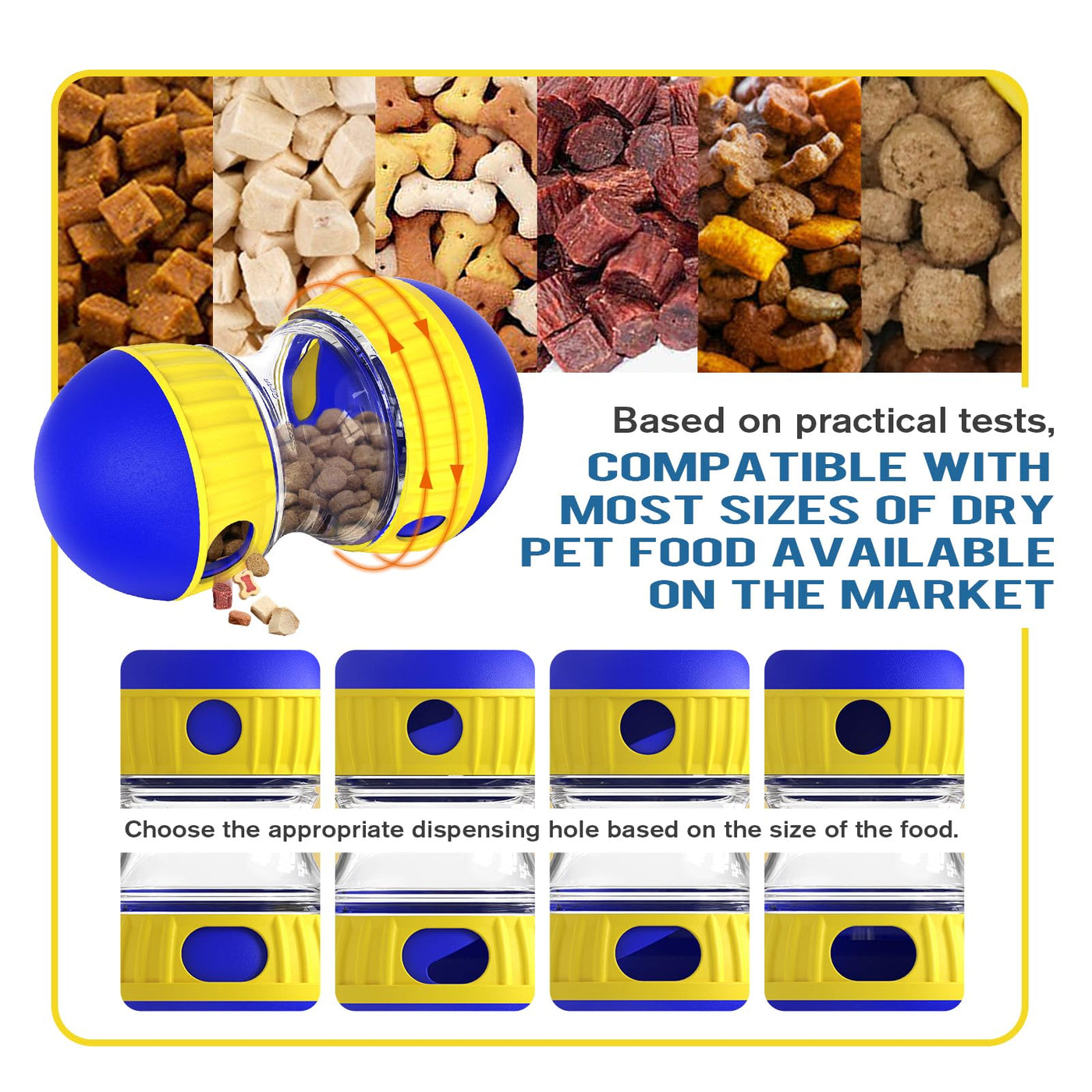Interactive Dog Treat Dispensing Ball Toy for Play