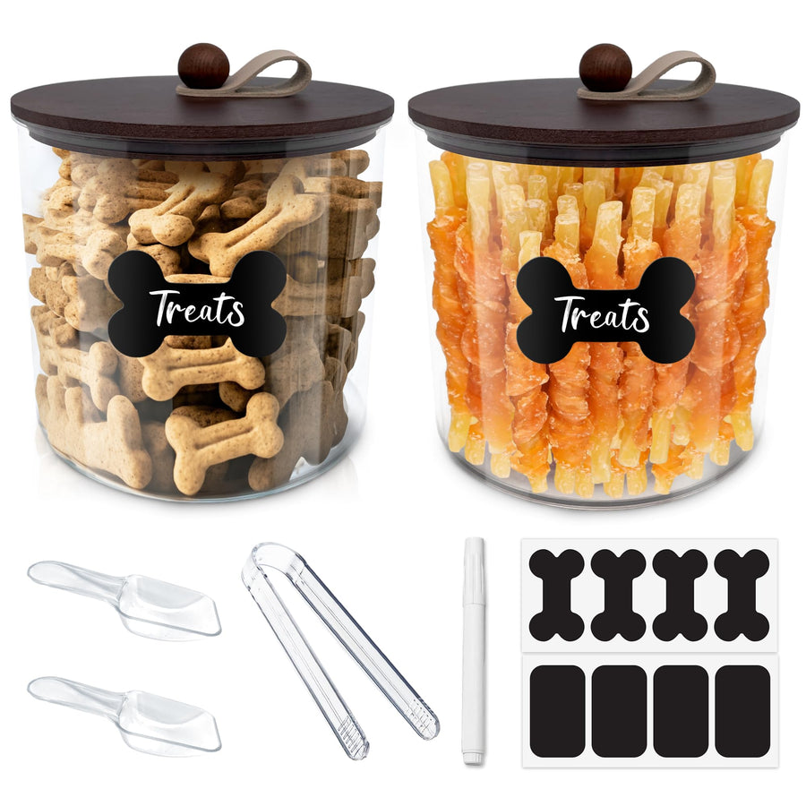 Airtight Dog Food Storage Container with Bamboo Lid