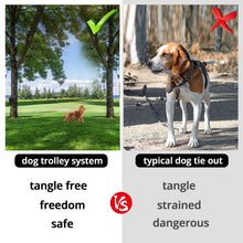 Portable Reflective Dog Tie-Out Trolley Cable for Camping