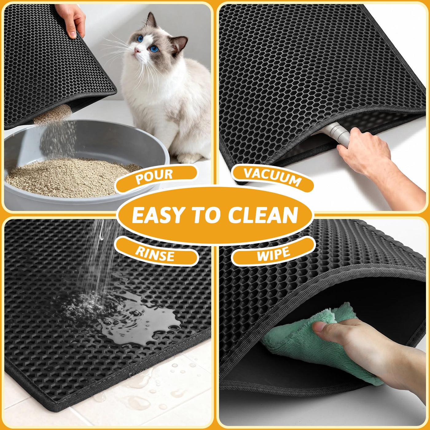 Double-Layer Waterproof Cat Litter Trapping Mat