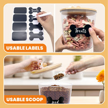 6-Pack Airtight Dog Treat Containers with Bamboo Lids