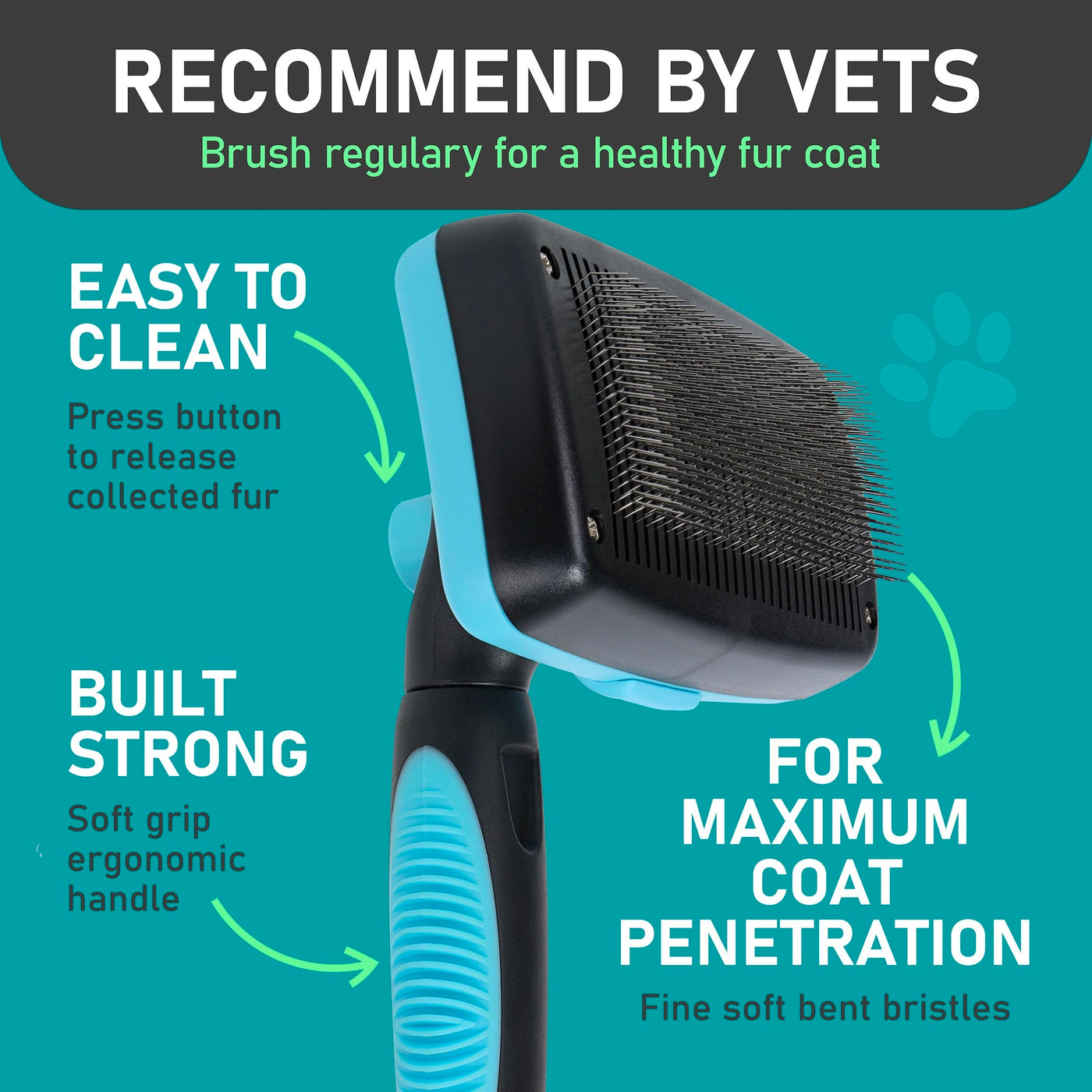 Double-Sided Dematting & Shedding Rake for Dogs & Cats