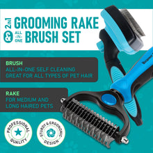 Double-Sided Dematting & Shedding Rake for Dogs & Cats