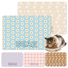 Personalized Quick-Dry Pet Feeding Mat with Photo & Name
