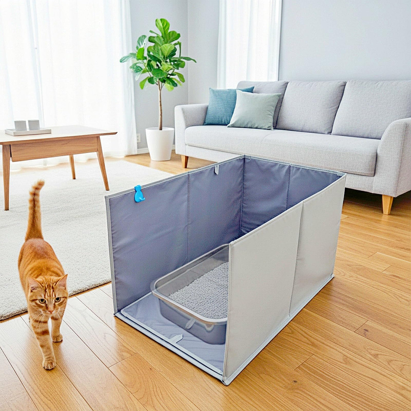 Cat Litter Box Enclosure Cabinet for Indoor Cats
