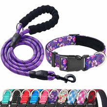 Reflective Padded Nylon Dog Collar with Neoprene Lining