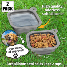 Collapsible Silicone Travel Bowls for Dogs & Cats