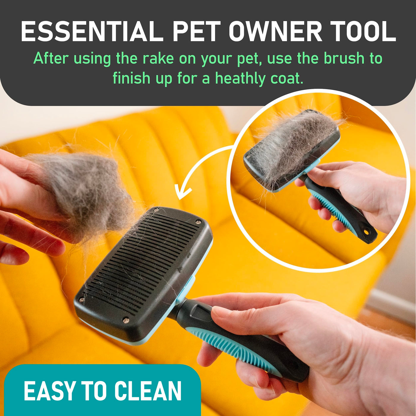 Double-Sided Dematting & Shedding Rake for Dogs & Cats