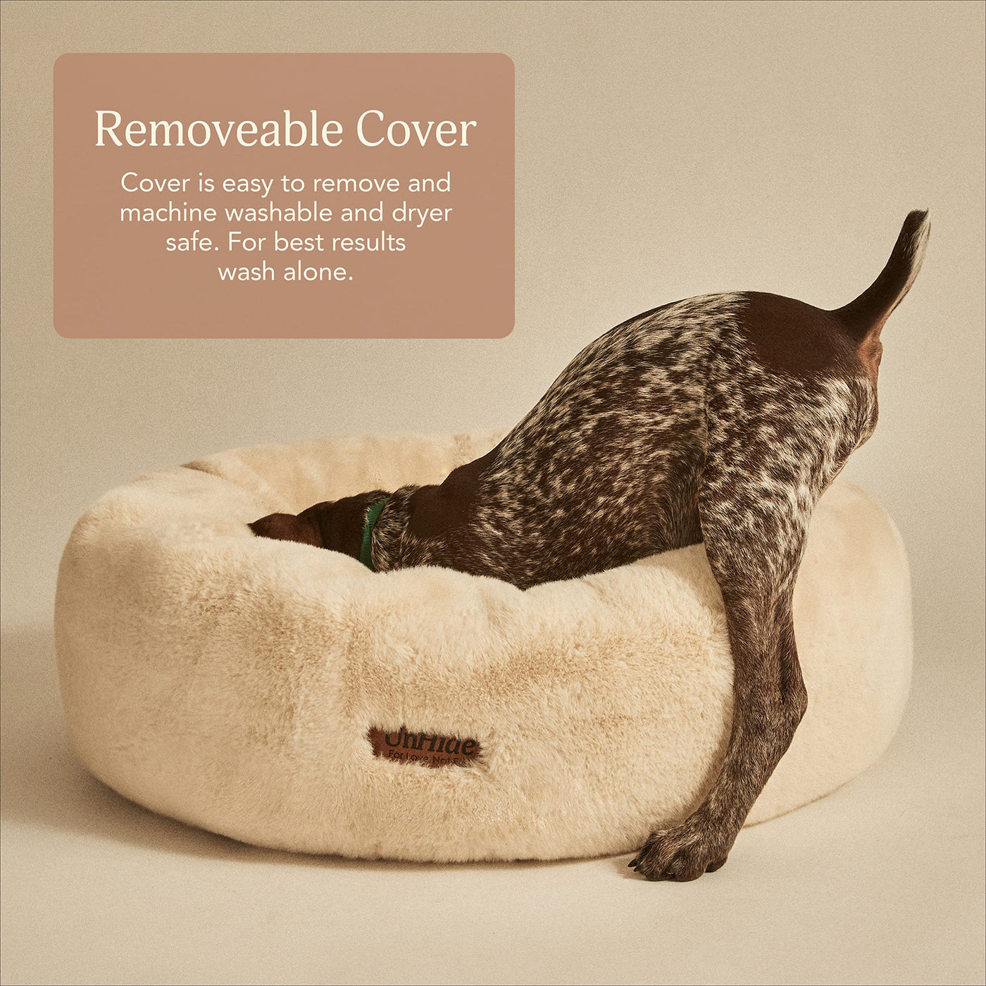 Extra Soft Faux Fur Pet Bed with Washable Cover